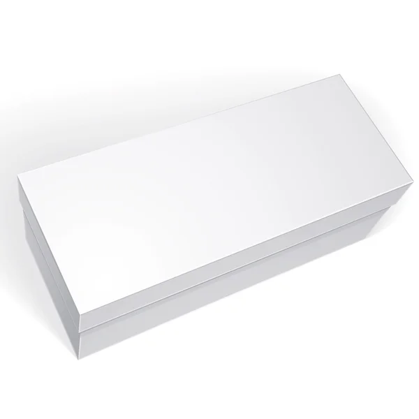 Векторный пустой ящик изолирован на белом фоне, шаблон для вашего — стоковый вектор