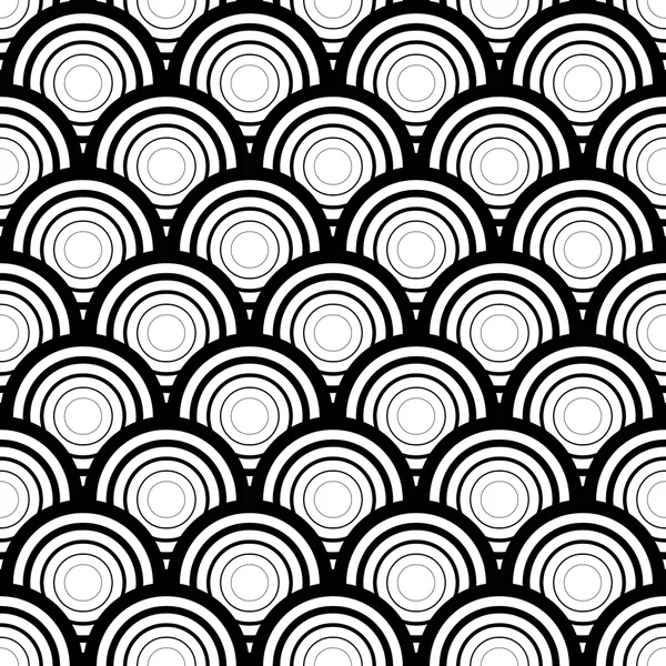 Dikişsiz siyah beyaz geometrik vektör arka plan, basit str — Stok Vektör