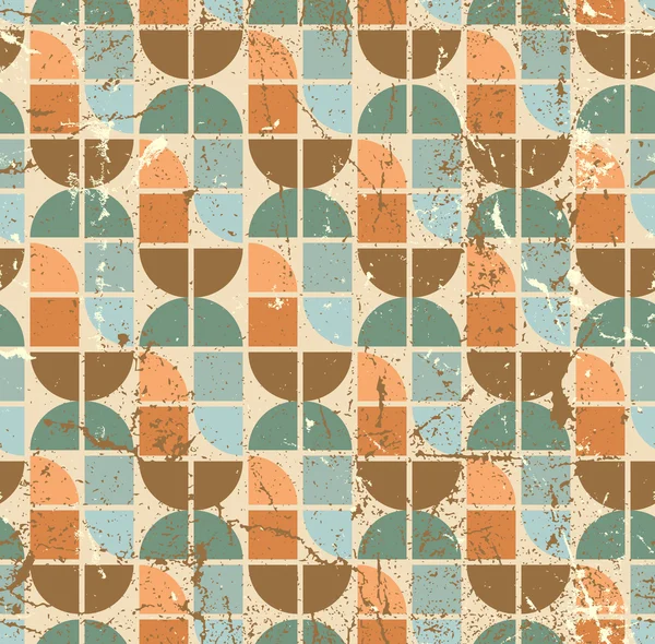 Bunte zerfledderte Textil geometrische nahtlose Muster, Vektor wav — Stockvektor