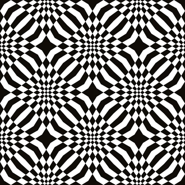 Forrado 3d cubos patrón sin costura, fondo de vector en blanco y negro . — Archivo Imágenes Vectoriales