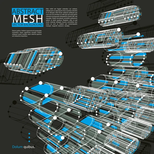 Abstract vector achtergrond, moderne stijl techniek en wetenschap — Stockvector