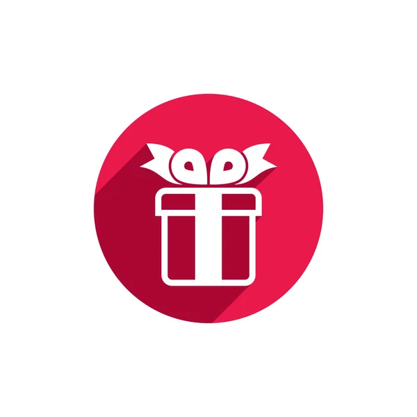 Vector de caja de regalo simple icono de un solo color aislado en respaldo blanco — Archivo Imágenes Vectoriales
