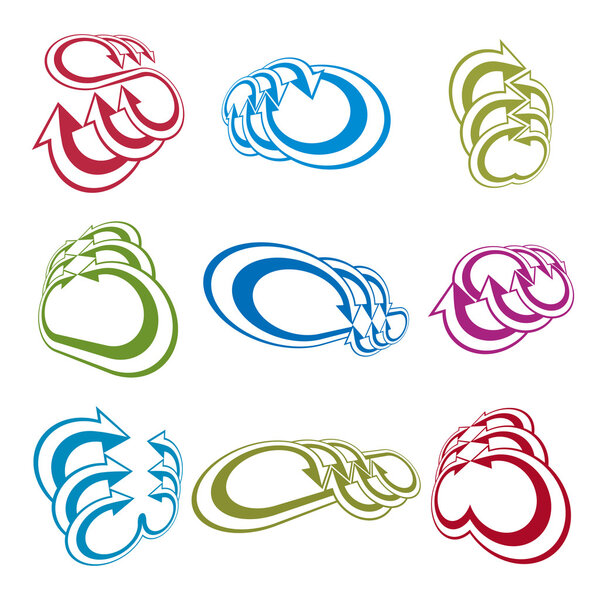 Коллекция векторных символов стрелок, векторный графический дизайн
 