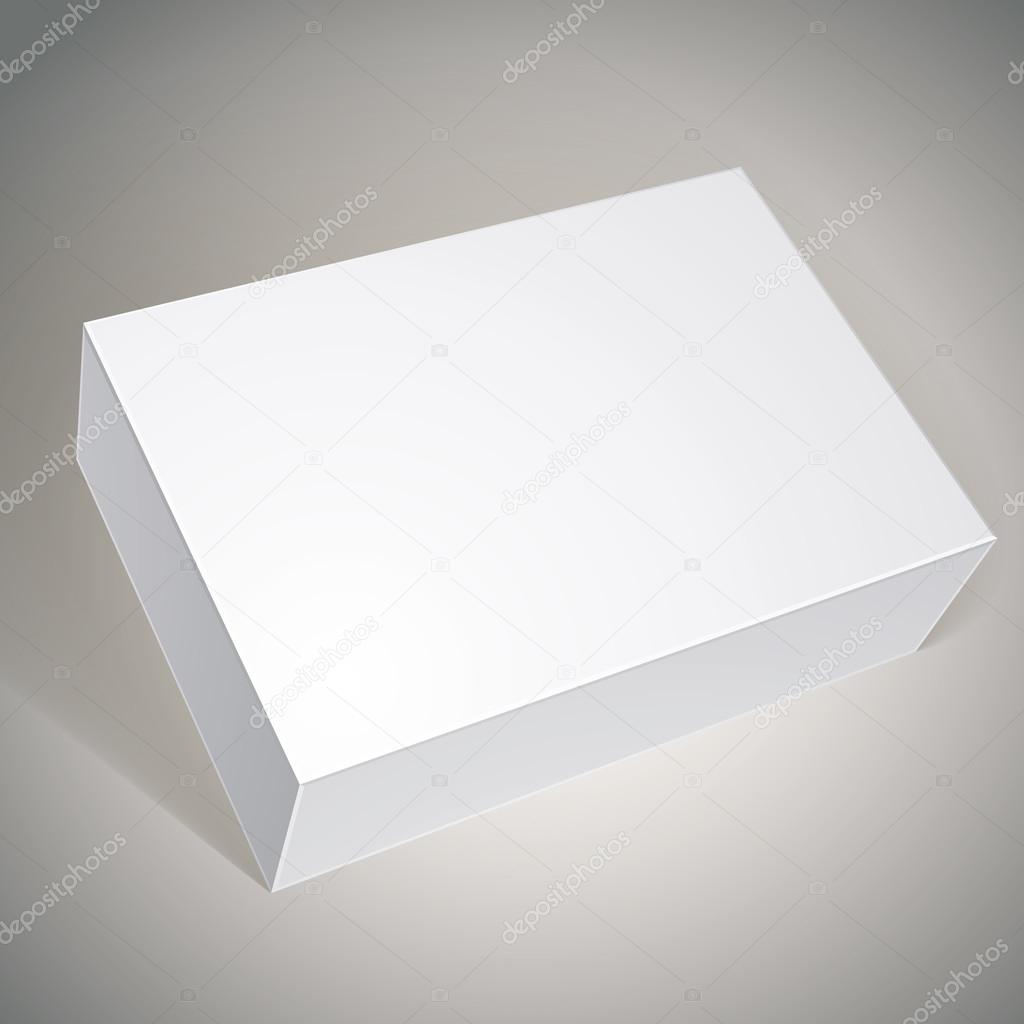 Package white box design, template for your package design, put 