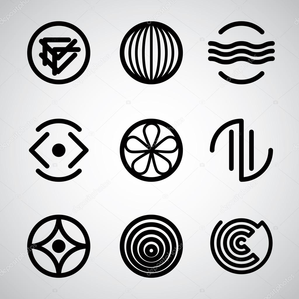 Abstract symbols set 3.