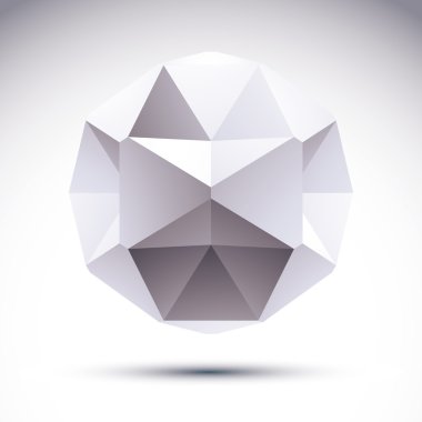 soyut 3d origami poligonal nesne, vektör geometrik tasarım el