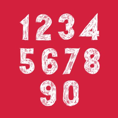 Kaligrafi numaraları, vektör sayıları toplama.