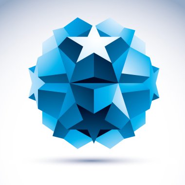 3d origami nesnesi, vektör soyut tasarım öğesi, clea soyut