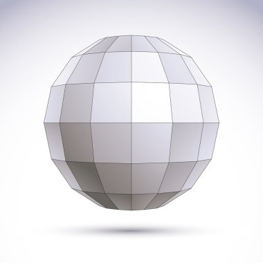 soyut 3d origami poligonal nesne, vektör geometrik tasarım el