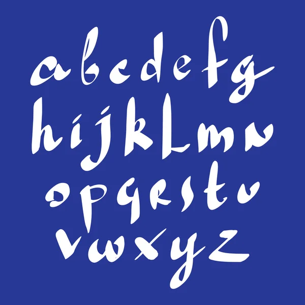 Kalligraphische Schrift, Vektor-Alphabet-Buchstaben-Set, Vektorschrift. — Stockvektor