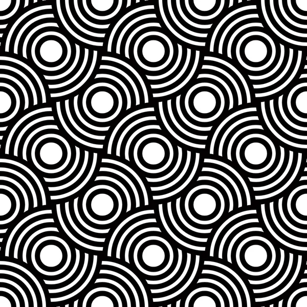 Seamless geometric pattern, simple vector black and white stripe — Stock Vector