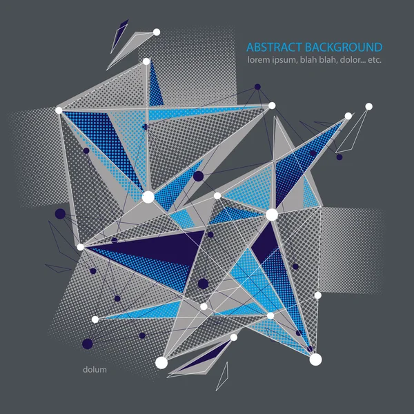 Abstract 3d mesh vector background, ilustração conceitual abstrata, engenharia e nova tecnologia e tema de ciência, limpar eps 8. — Vetor de Stock