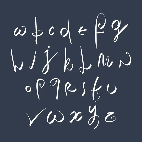 Caratteri vettoriali freschi scritti a mano, eleganti lettere dell'alfabeto disegnato s — Vettoriale Stock
