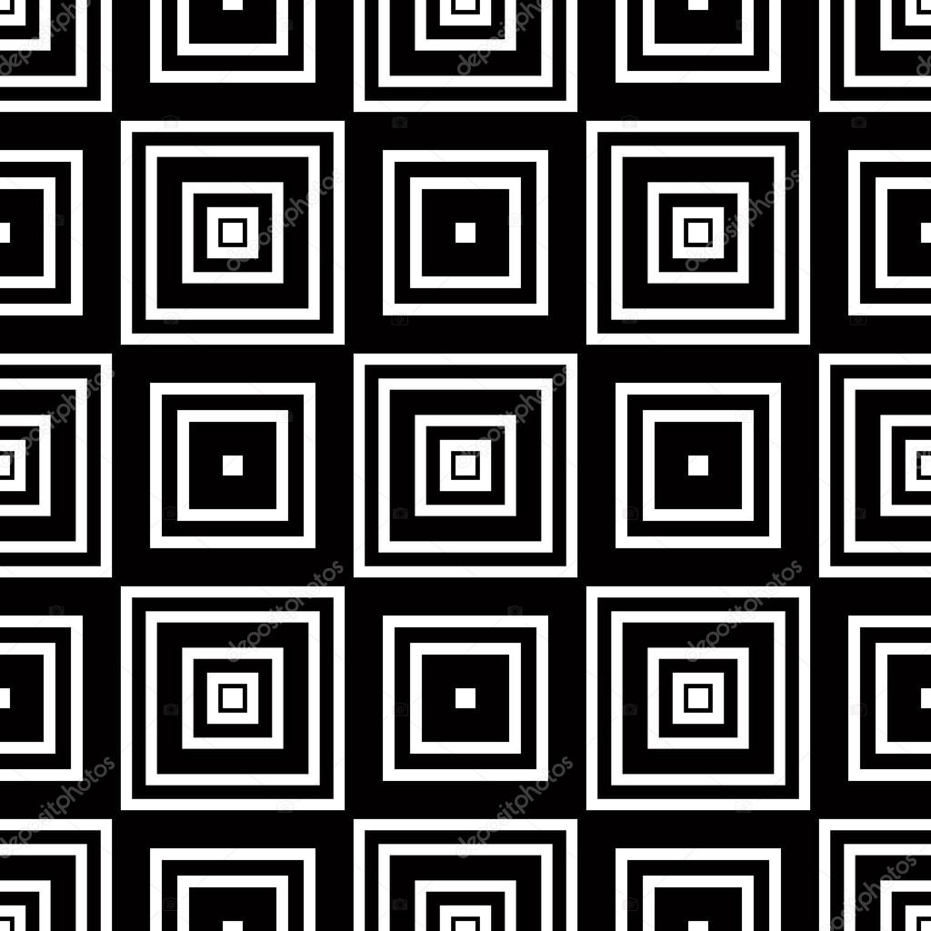 Seamless geometric pattern, simple vector black and white stripe