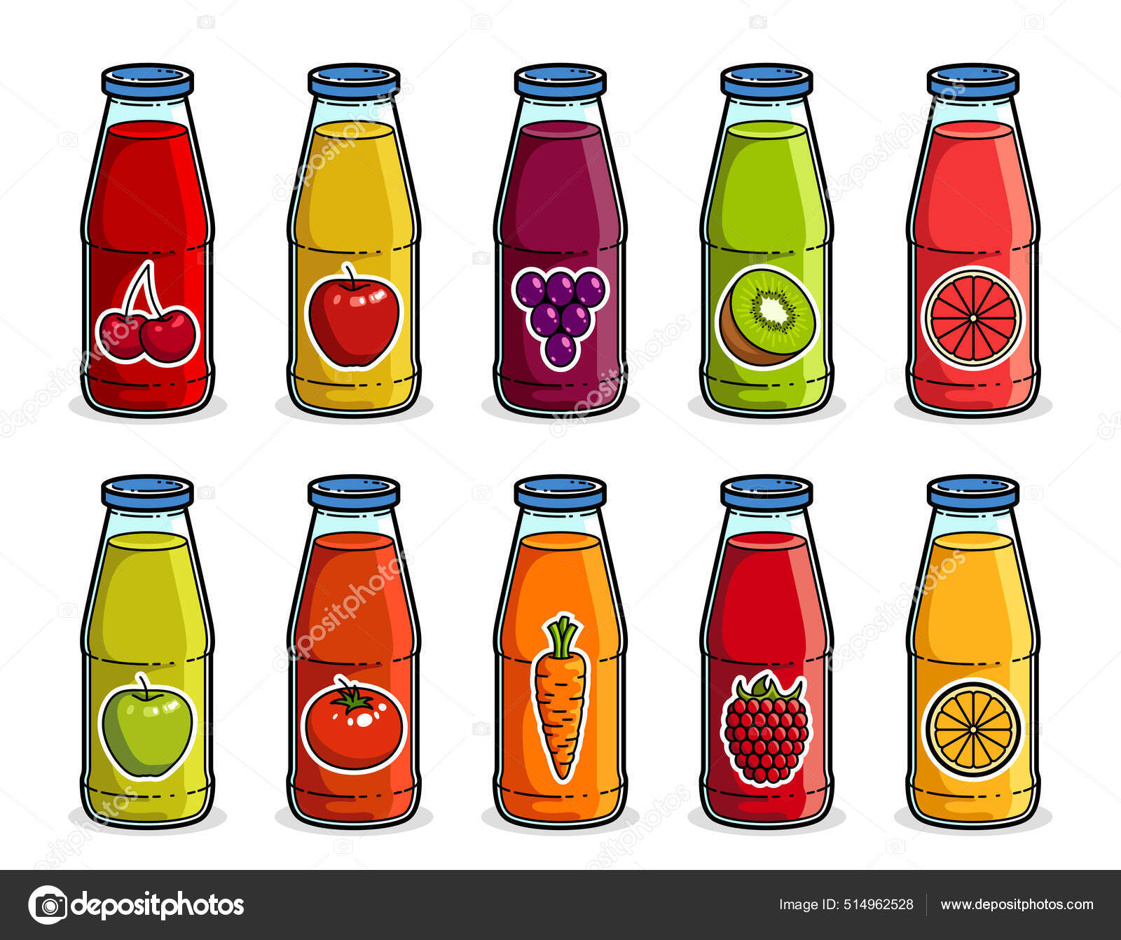 Food Coloring Bottles Clipart