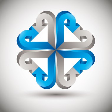 Beyaz arka plan üzerinde izole 3d okları vektör simgesi.