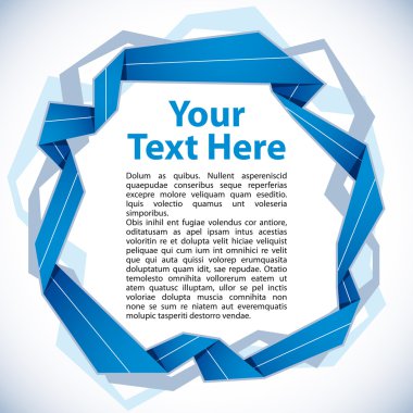 origami stil çerçevesi ile vektör arka plan.