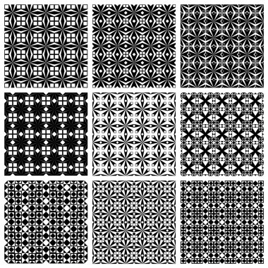 kesintisiz geometrik desenleri kümesi.