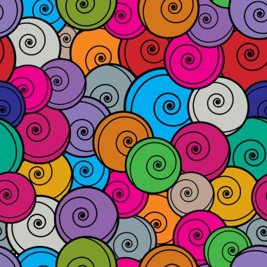 renkli bukleler seamless modeli.