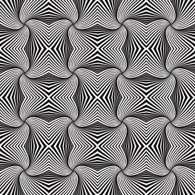 bükülmüş ve zig zag soyut Dikişsiz desen çizgileri.