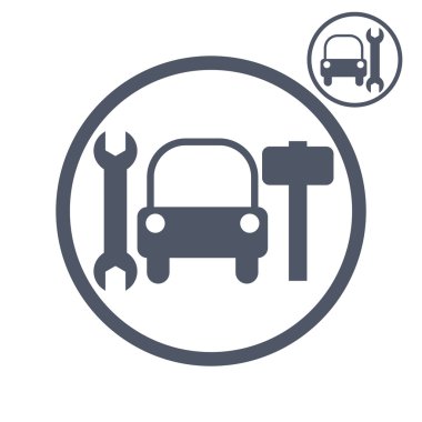 araba tamir vektör simgesi.