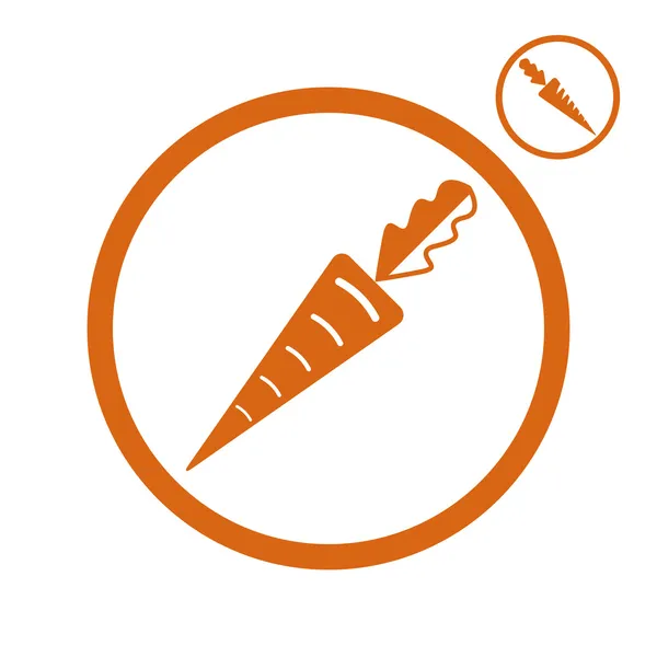 Carrot vector icon. — Stock Vector