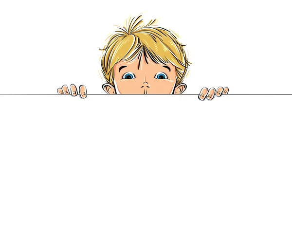 Arrière-plan avec un enfant qui veille sur l'espace de copie, illustration vectorielle — Image vectorielle