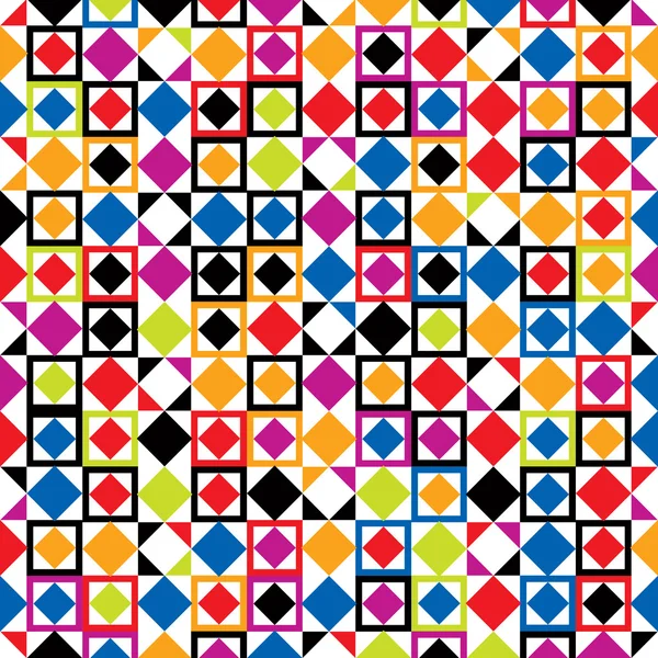 Couleur mosaïque éléments sans couture arrière-plan, vecteur sans couture patte — Image vectorielle