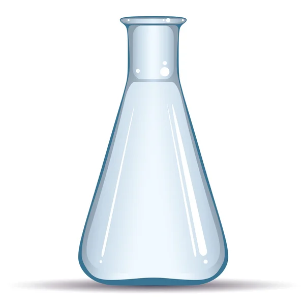 Fiole chimique vide isolée sur fond blanc, illust vectorielle — Image vectorielle