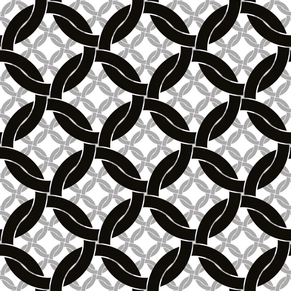 Circles netting seamless pattern, retro style geometric vector b — Stock Vector