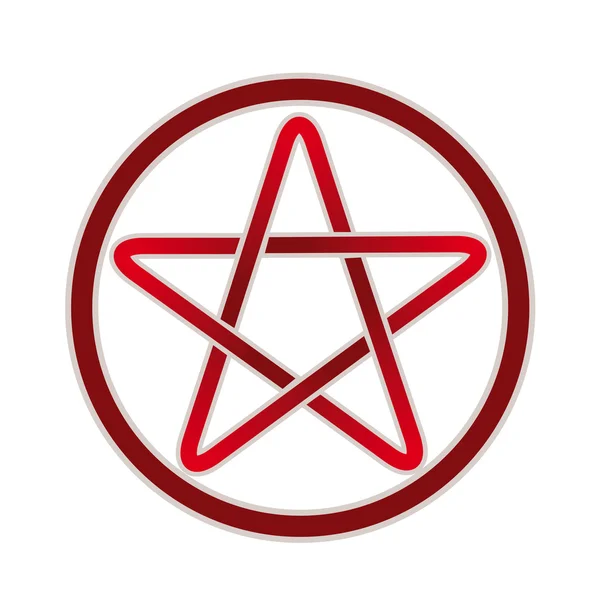 Ícone de vetor pentagrama de cinco pontos . — Vetor de Stock
