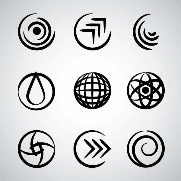 Abstracte ronde iconen. — Stockvector