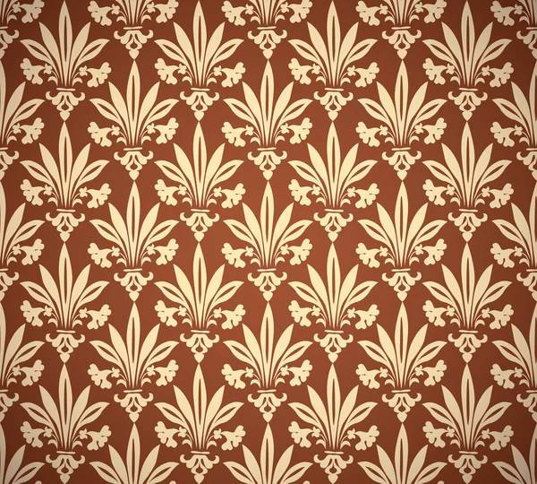 Padrão sem costura floral vintage elegante, fundo vetorial . — Vetor de Stock