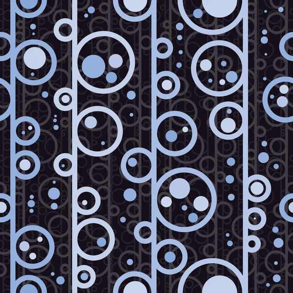 Cercles de style disco motif sans couture, fond vectoriel . — Image vectorielle