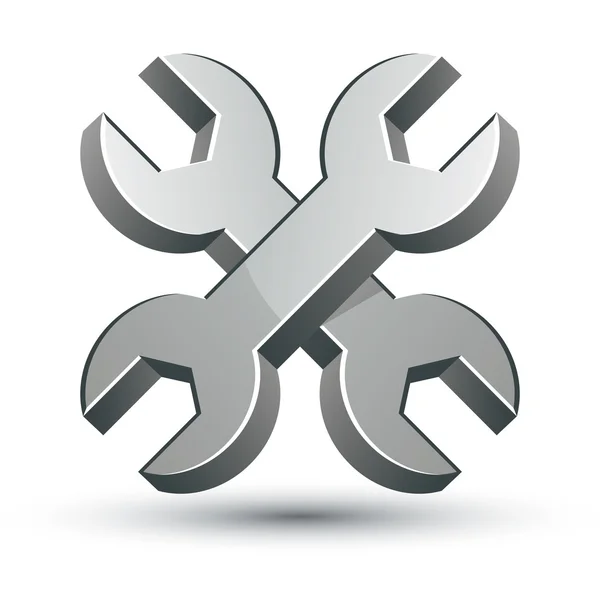 Reair icon with two wrenches . — стоковый вектор