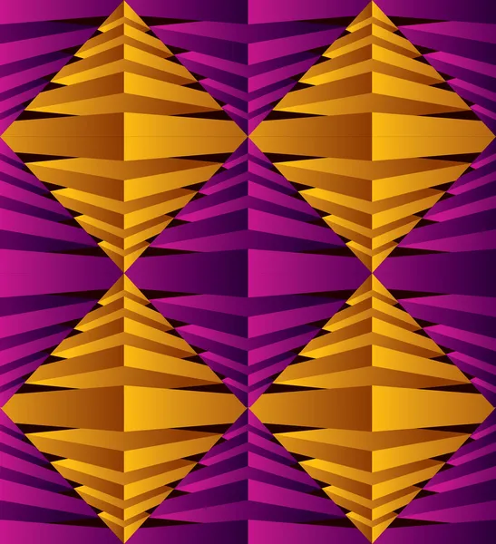 3D-oppervlak naadloze patroon van abstracte rhombus. — Stockvector