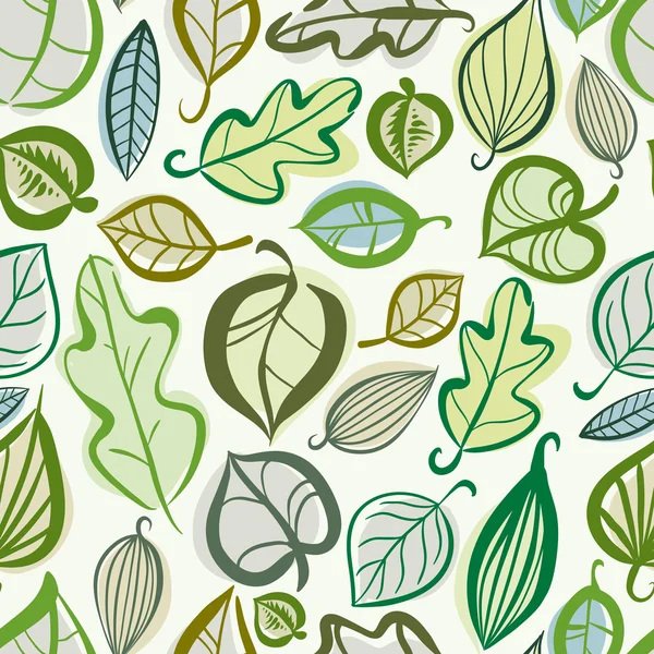 Beautiful leaves seamless pattern. — Stock Vector