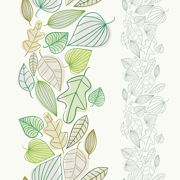 Beautiful spring leaves seamless pattern. — Stock Vector