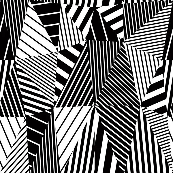 Geometriska stripy seamless mönster. — Stock vektor