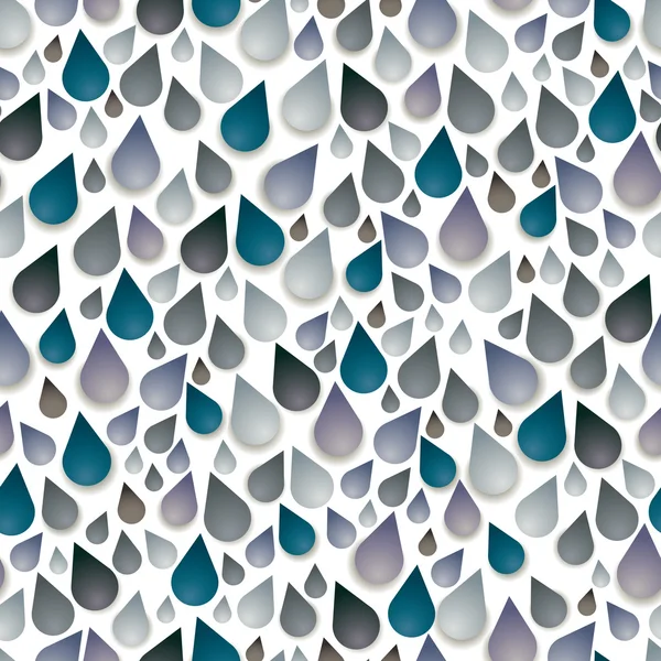 Gotas de lluvia patrón sin costura . — Archivo Imágenes Vectoriales