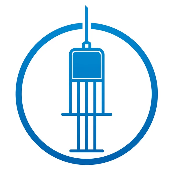 Jeringa médica con vacuna . — Archivo Imágenes Vectoriales