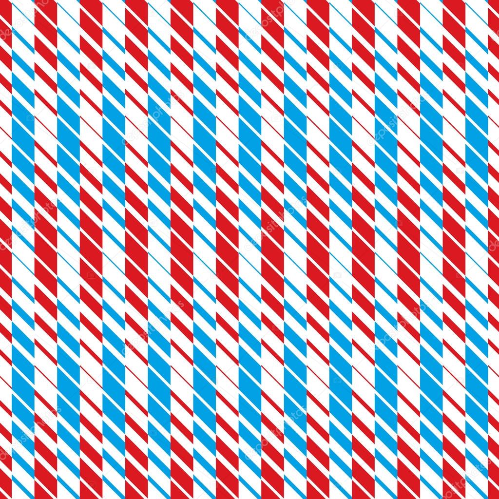 Red and blue lines seamless pattern, geometric simple vector bac