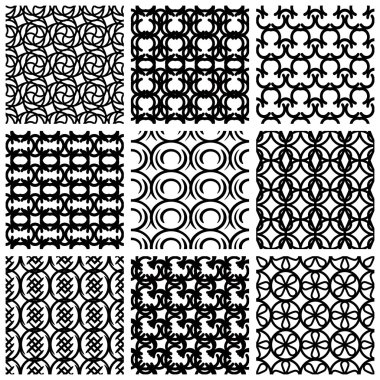 kesintisiz geometrik desenleri kümesi.