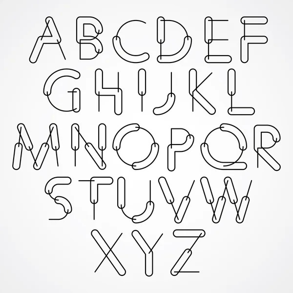 Caratteri strani del costruttore, lettere dell'alfabeto vettoriale . — Vettoriale Stock