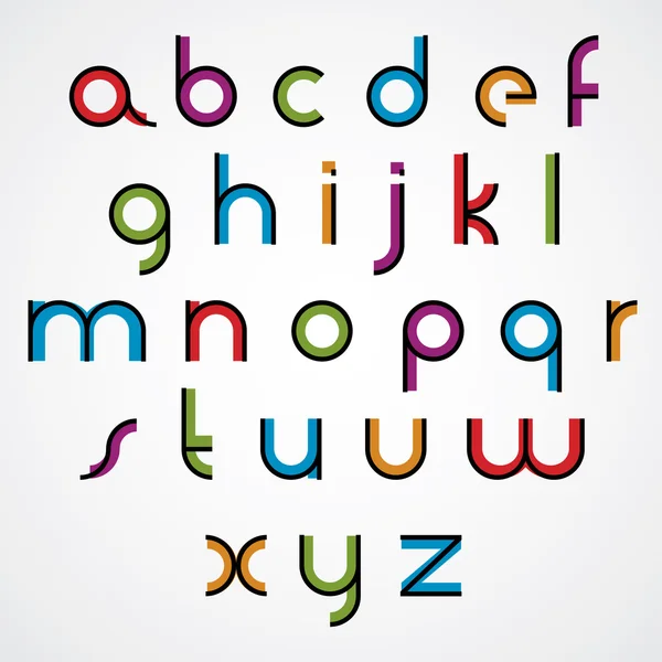 Geometrisk stil bokstäver alfabet. — Stock vektor