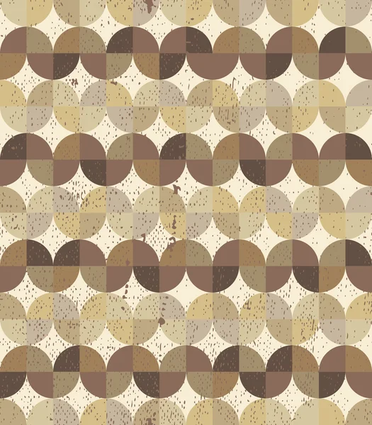 Vintage texturerat vågiga geometriska parkett sömlös bakgrund. — Stock vektor