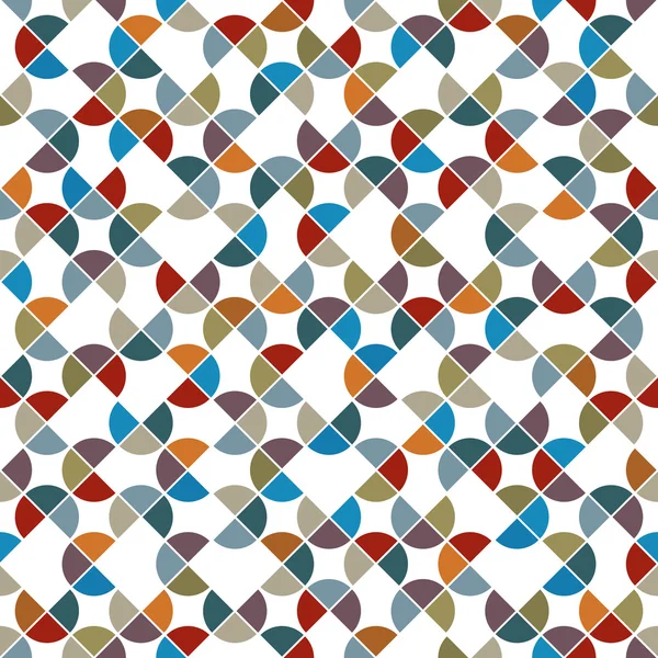 抽象的なカラフルなサークル形状のタイルのシームレスなパターン. — ストックベクタ