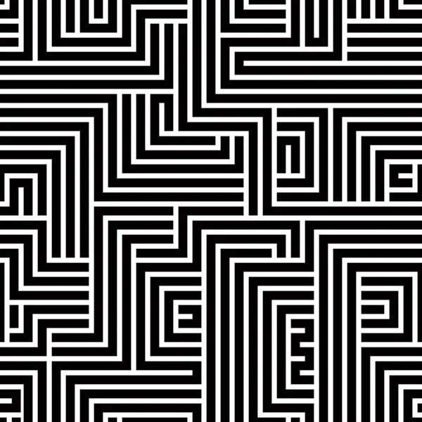 Labirinto padrão sem costura . — Vetor de Stock