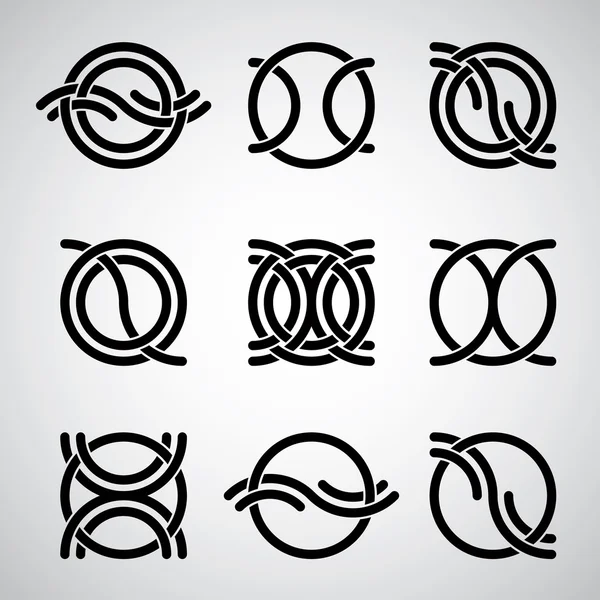 Résumé ensemble de symboles ronds . — Image vectorielle