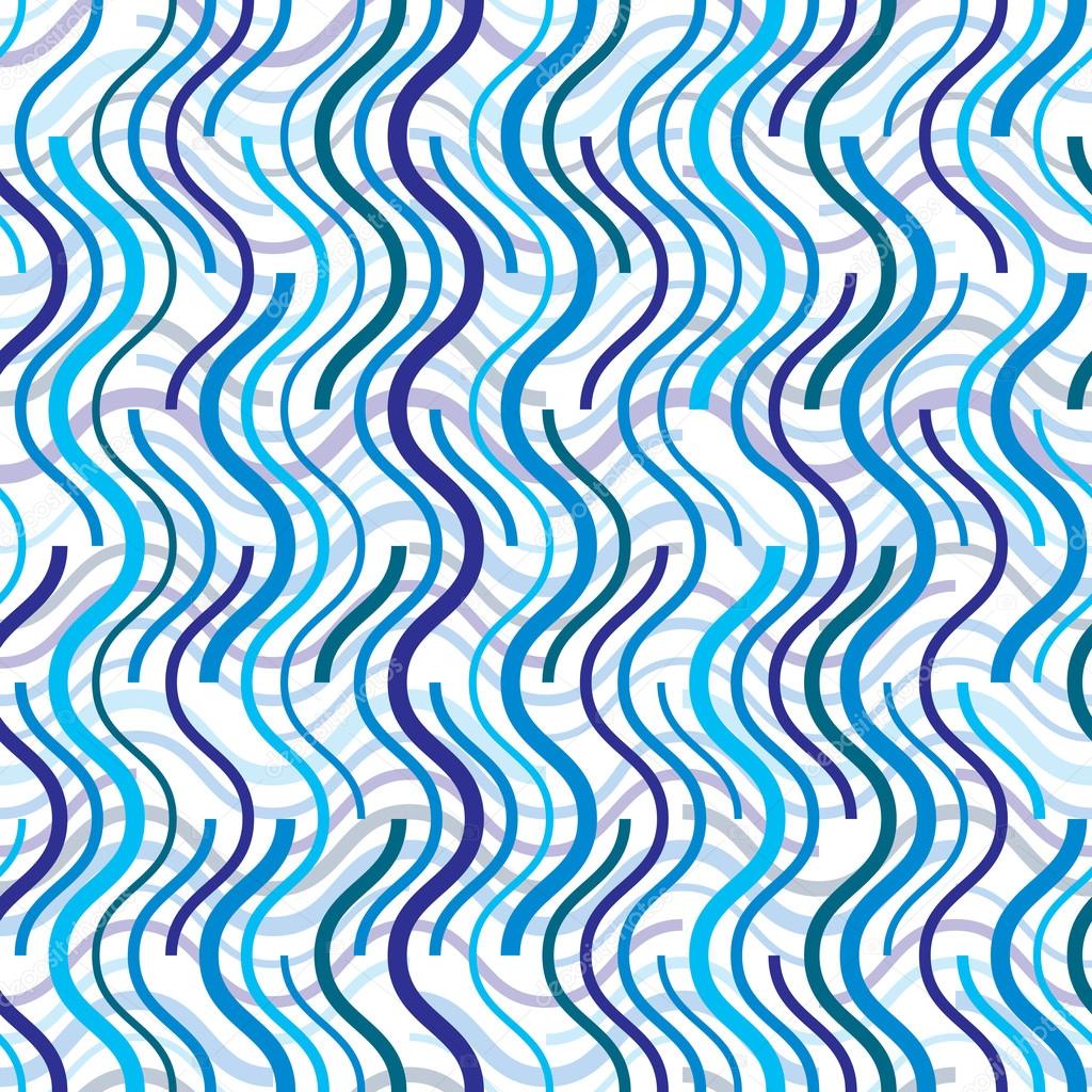 Wavy lines water seamless pattern.